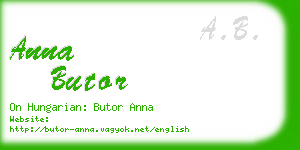 anna butor business card